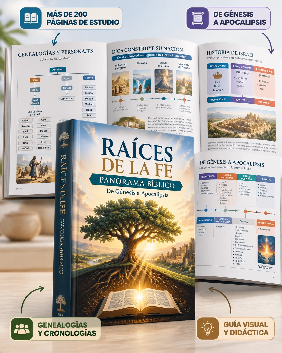 Raíces de la Fe: Panorama Bíblico — portada del guía
